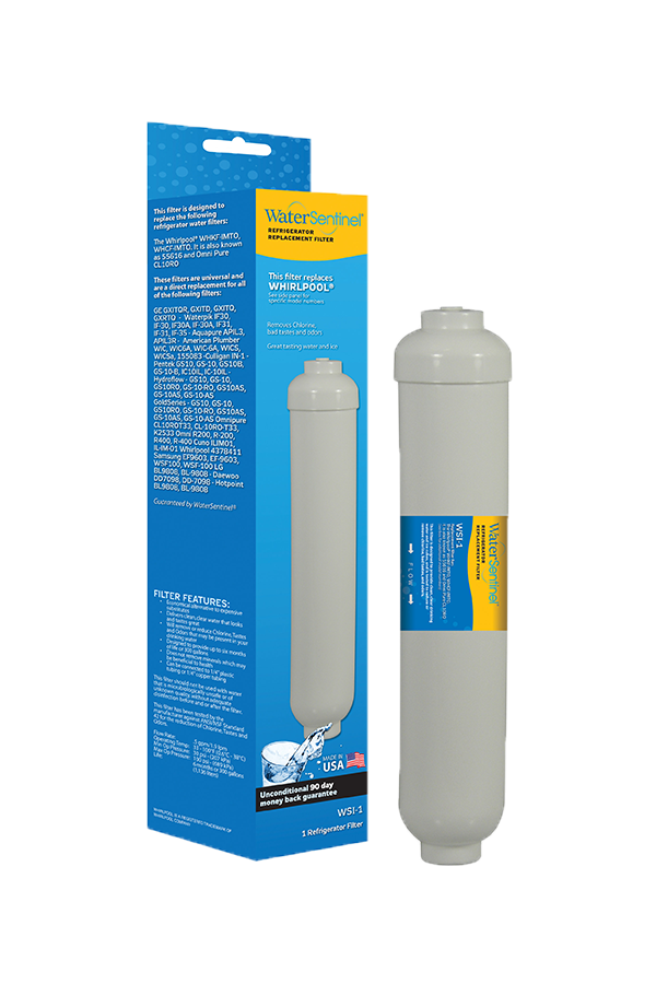 WSI-1 WaterSentinel Refrigerator Replacement Filter: Fits Whirlpool WHKF-IMCF Inline filter